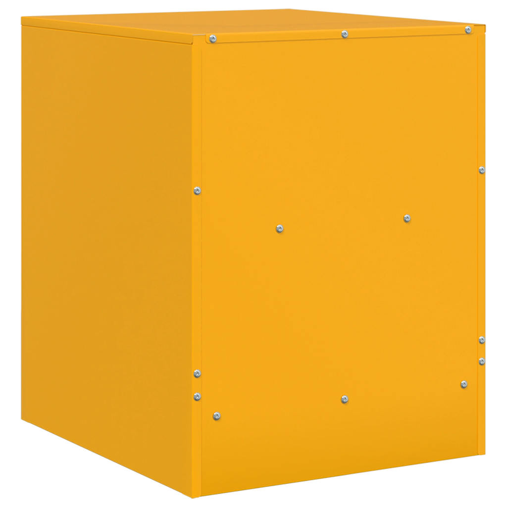 vidaXL Szafki nocne, 2 szt., musztardowe, 34,5x39x44 cm, stal