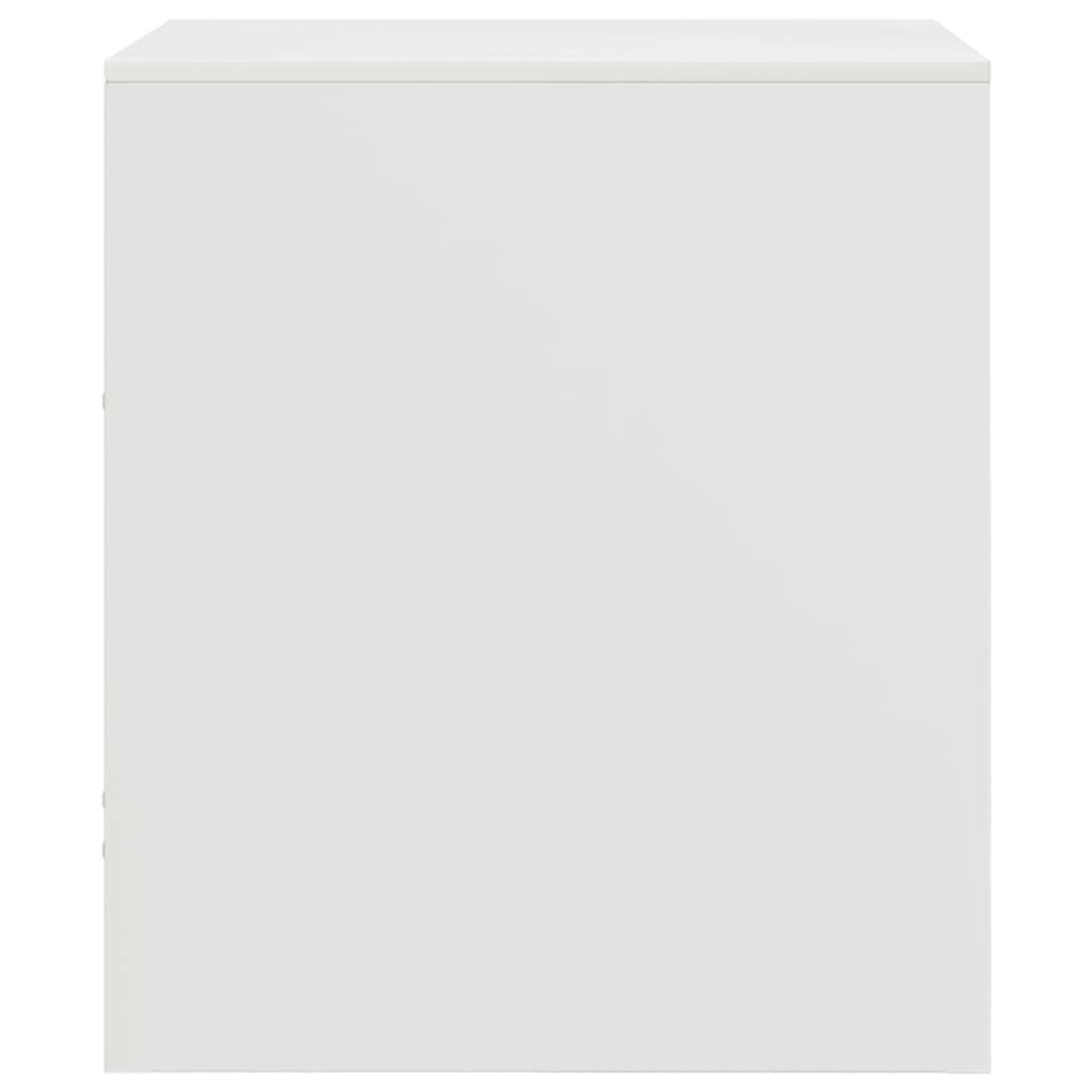 vidaXL Szafki nocne, 2 szt., białe, 34,5x39x44 cm, stal