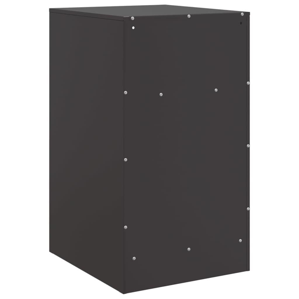 vidaXL Szafki nocne, 2 szt., czarne, 34,5x39x62 cm, stal