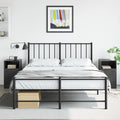 vidaXL Szafki nocne, 2 szt., czarne, 34,5x39x62 cm, stal