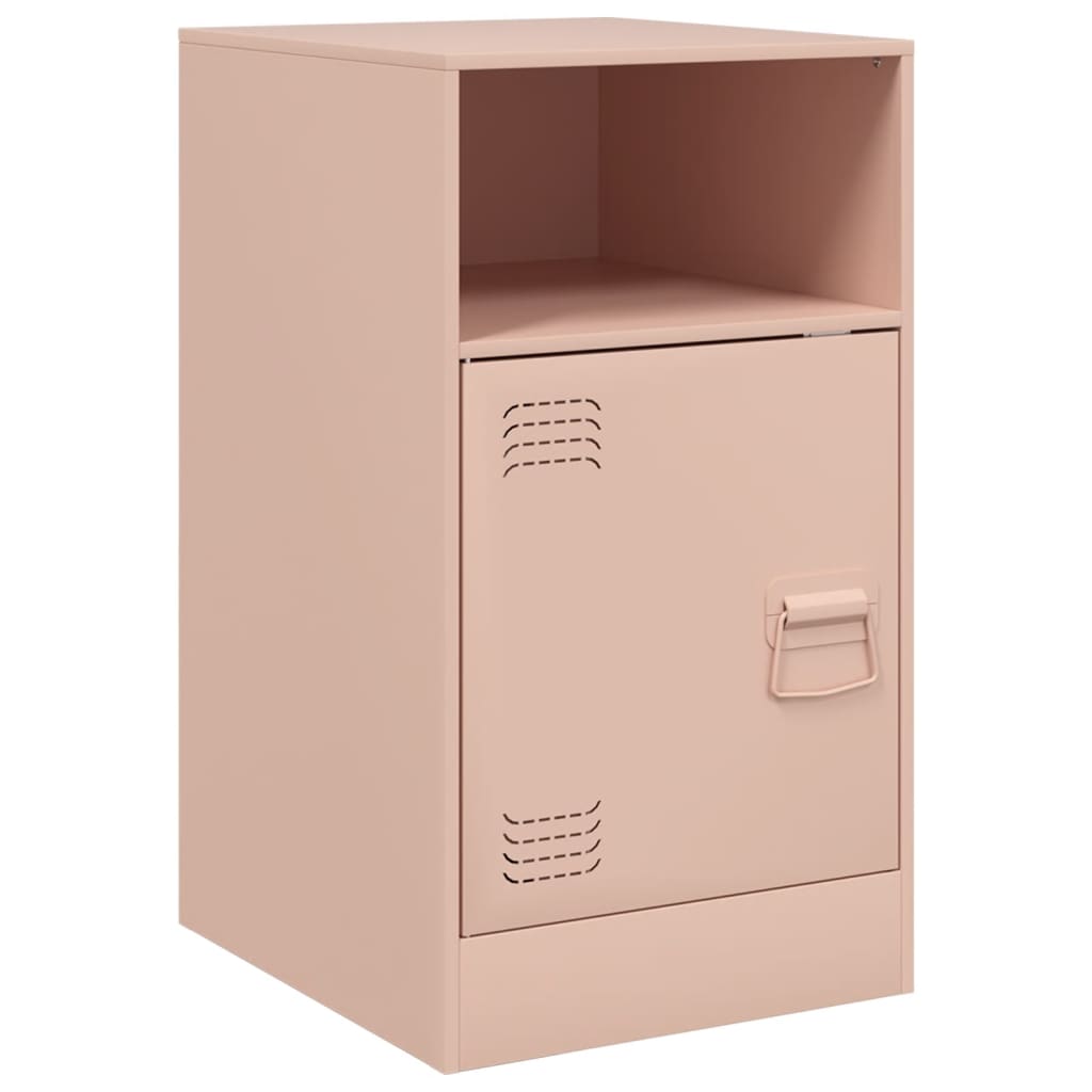 vidaXL Szafka nocna, różowa, 34,5x39x62 cm, stal