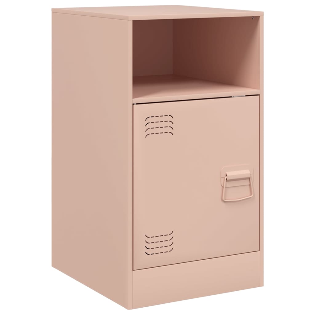 vidaXL Szafki nocne, 2 szt., różowe, 34,5x39x62 cm, stal