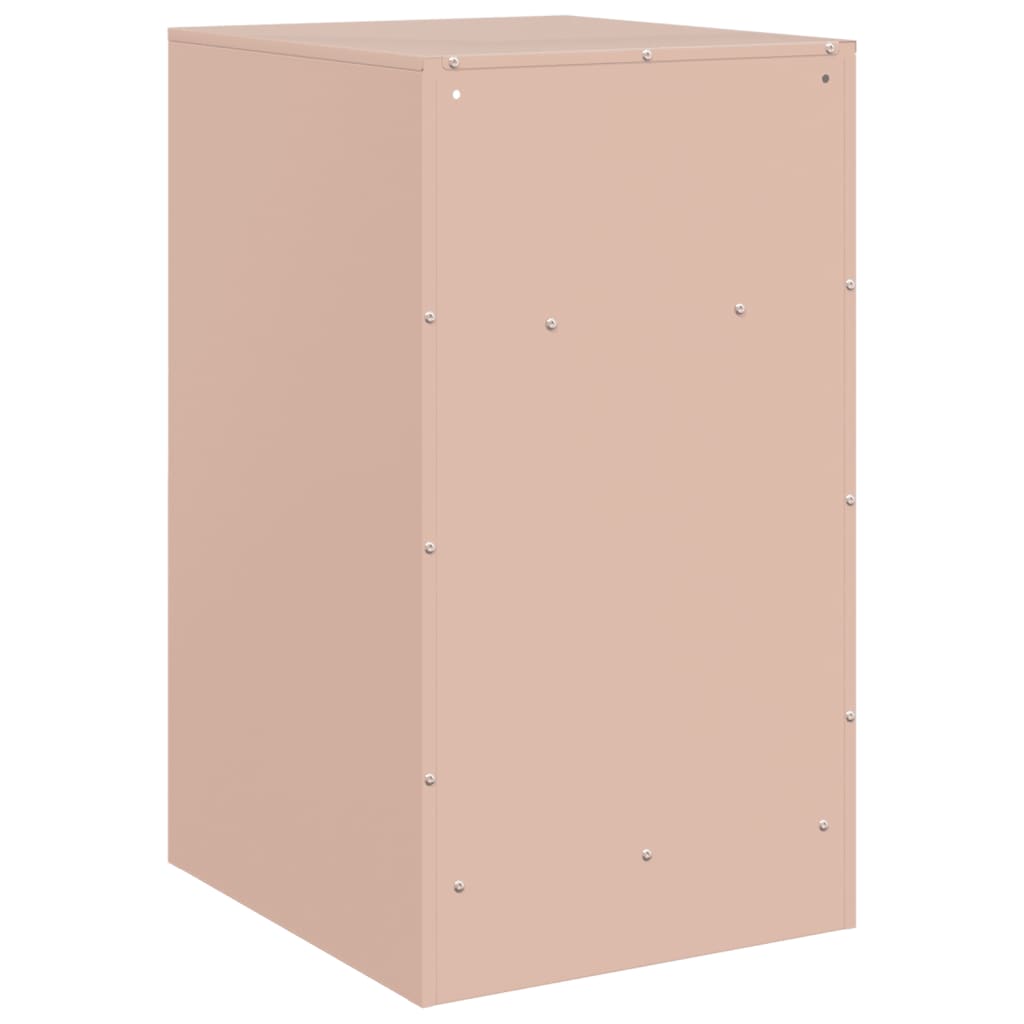 vidaXL Szafki nocne, 2 szt., różowe, 34,5x39x62 cm, stal