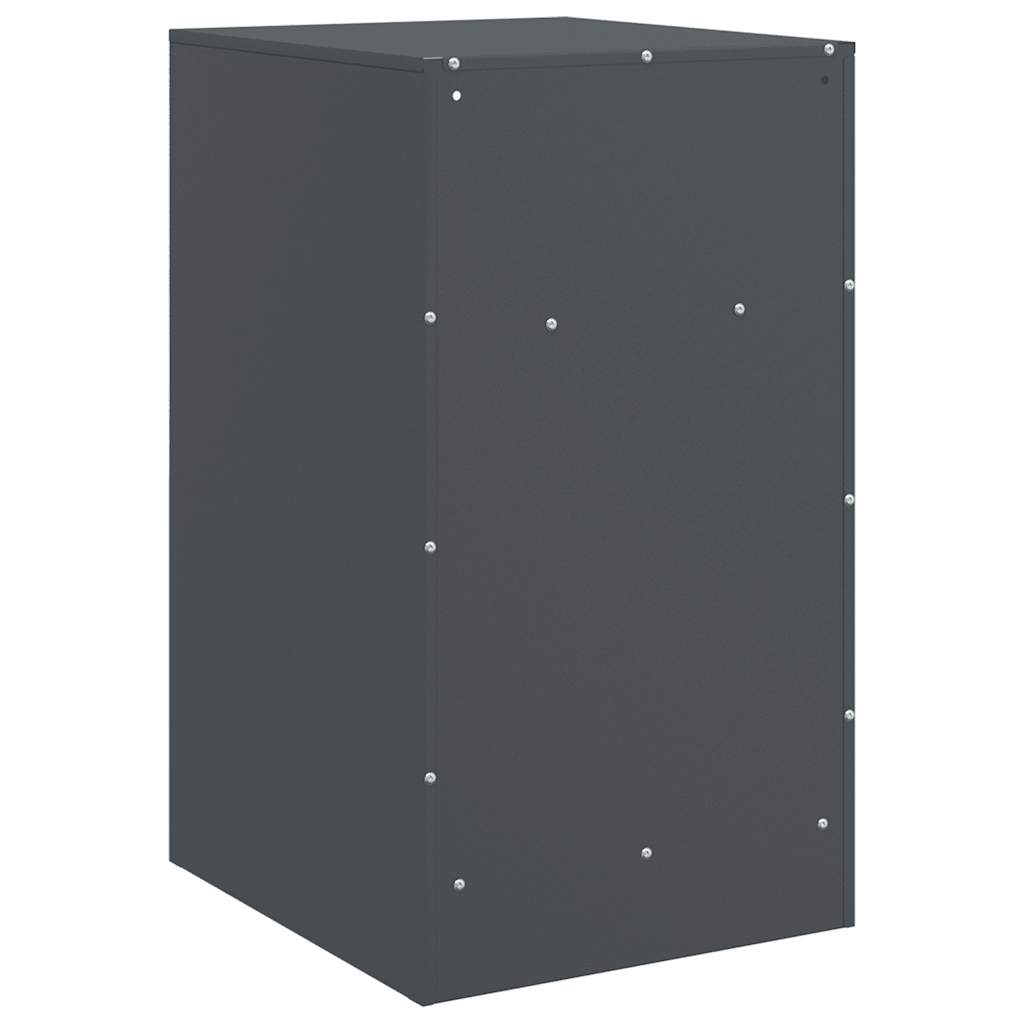 vidaXL Szafka nocna, antracytowa, 34,5x39x62 cm, stal