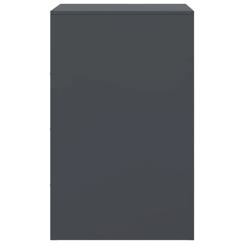 vidaXL Szafki nocne, 2 szt., antracytowe, 34,5x39x62 cm, stal