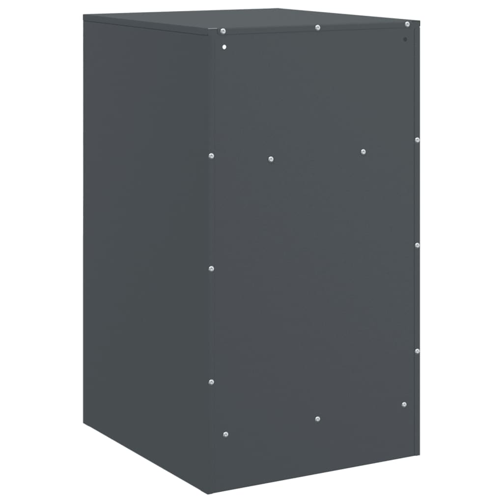 vidaXL Szafki nocne, 2 szt., antracytowe, 34,5x39x62 cm, stal
