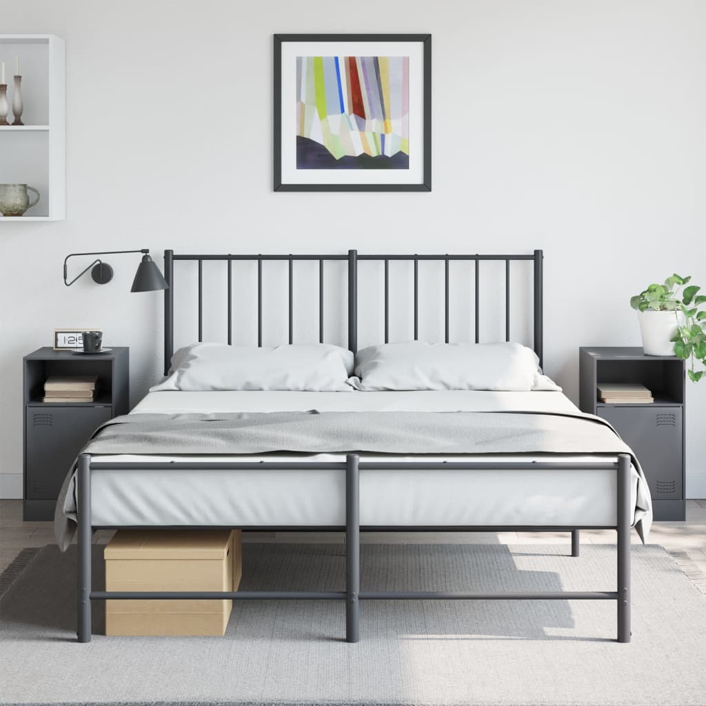 vidaXL Szafki nocne, 2 szt., antracytowe, 34,5x39x62 cm, stal