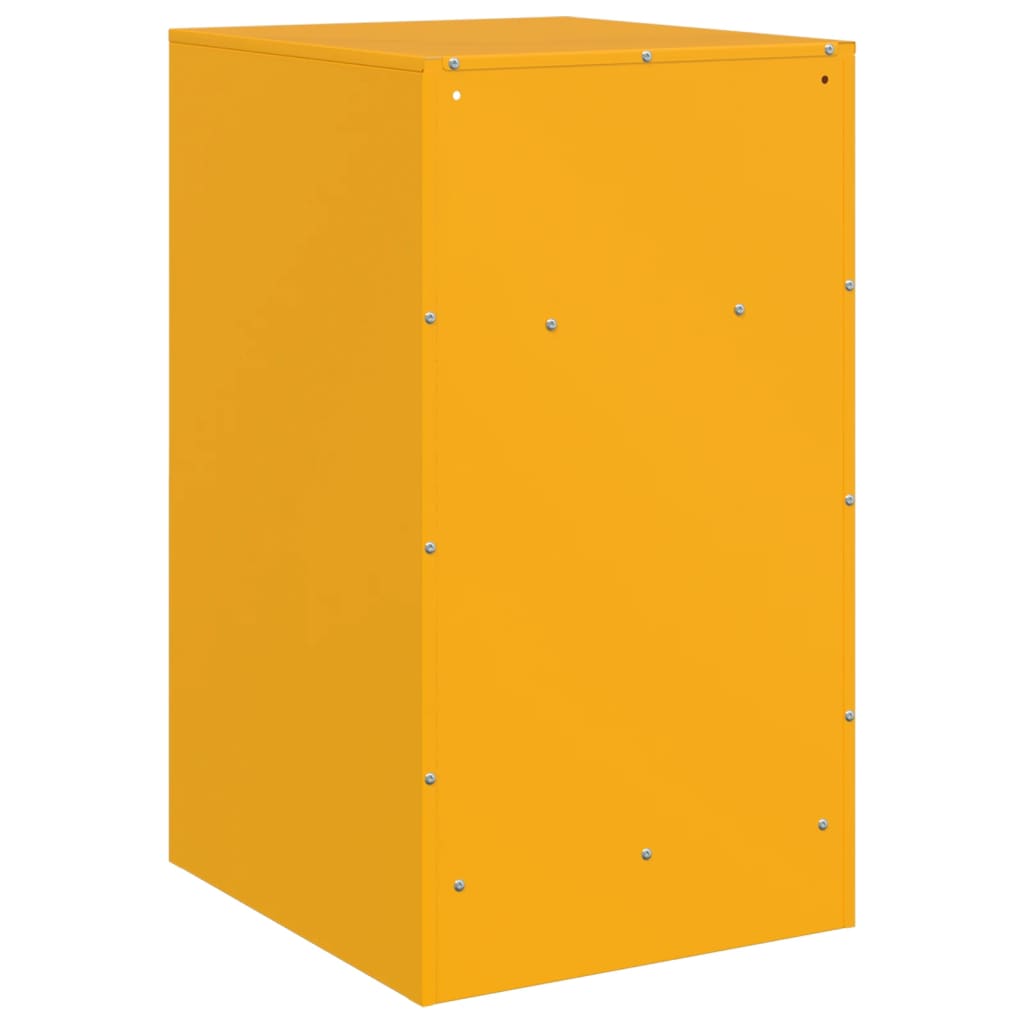 vidaXL Szafki nocne, 2 szt., musztardowe, 34,5x39x62 cm, stal