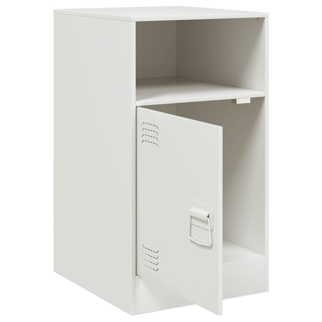 vidaXL Szafki nocne, 2 szt., białe, 34,5x39x62 cm, stal