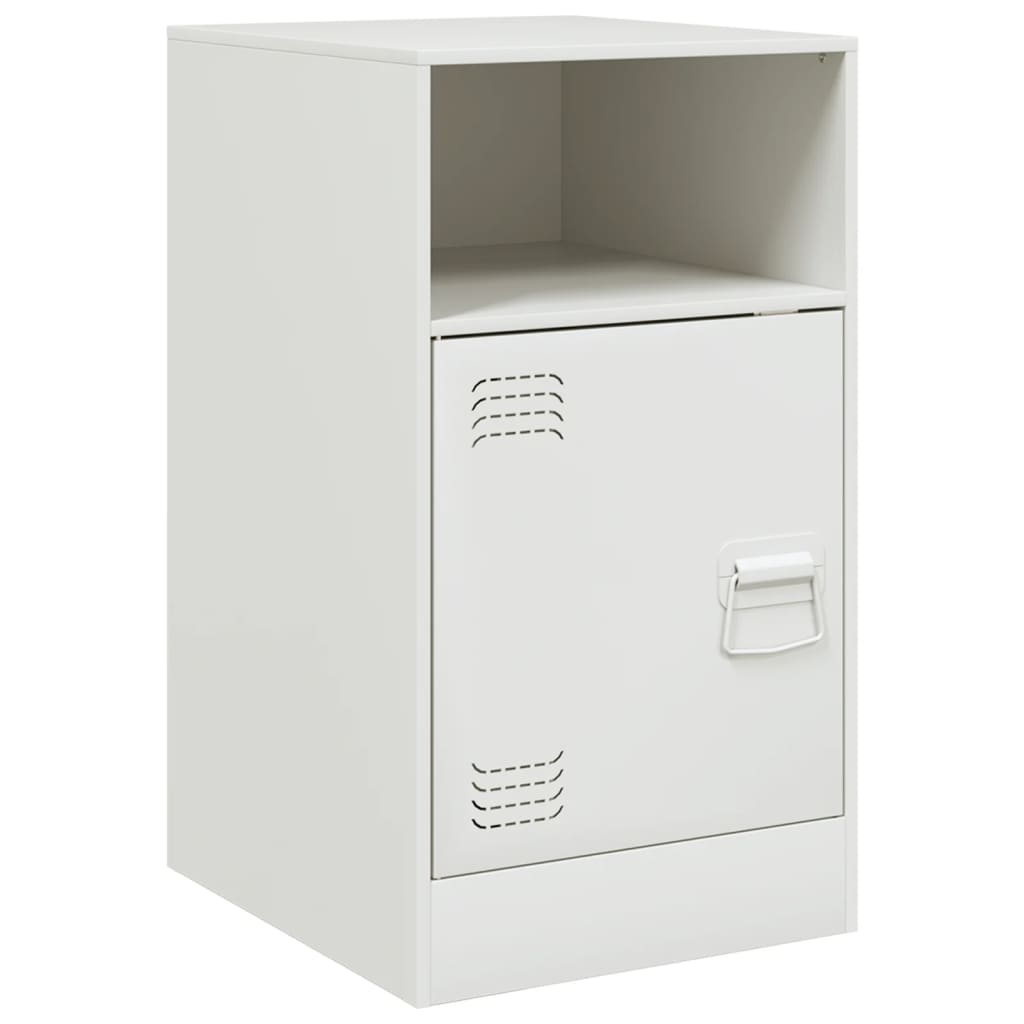 vidaXL Szafki nocne, 2 szt., białe, 34,5x39x62 cm, stal