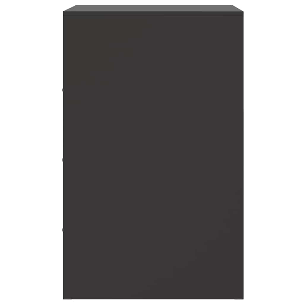 vidaXL Szafka nocna, czarna, 34,5x39x62 cm, stal