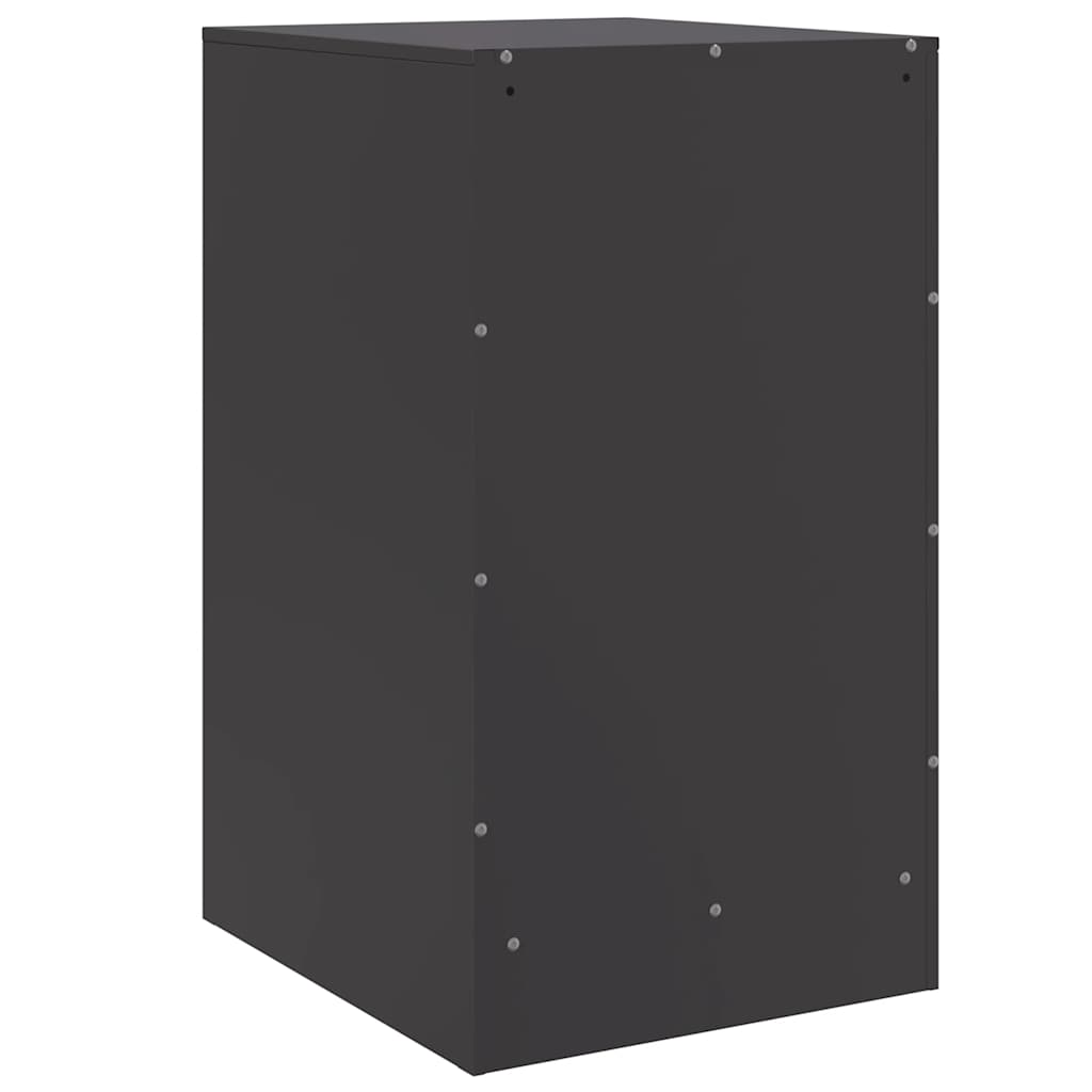 vidaXL Szafka nocna, czarna, 34,5x39x62 cm, stal