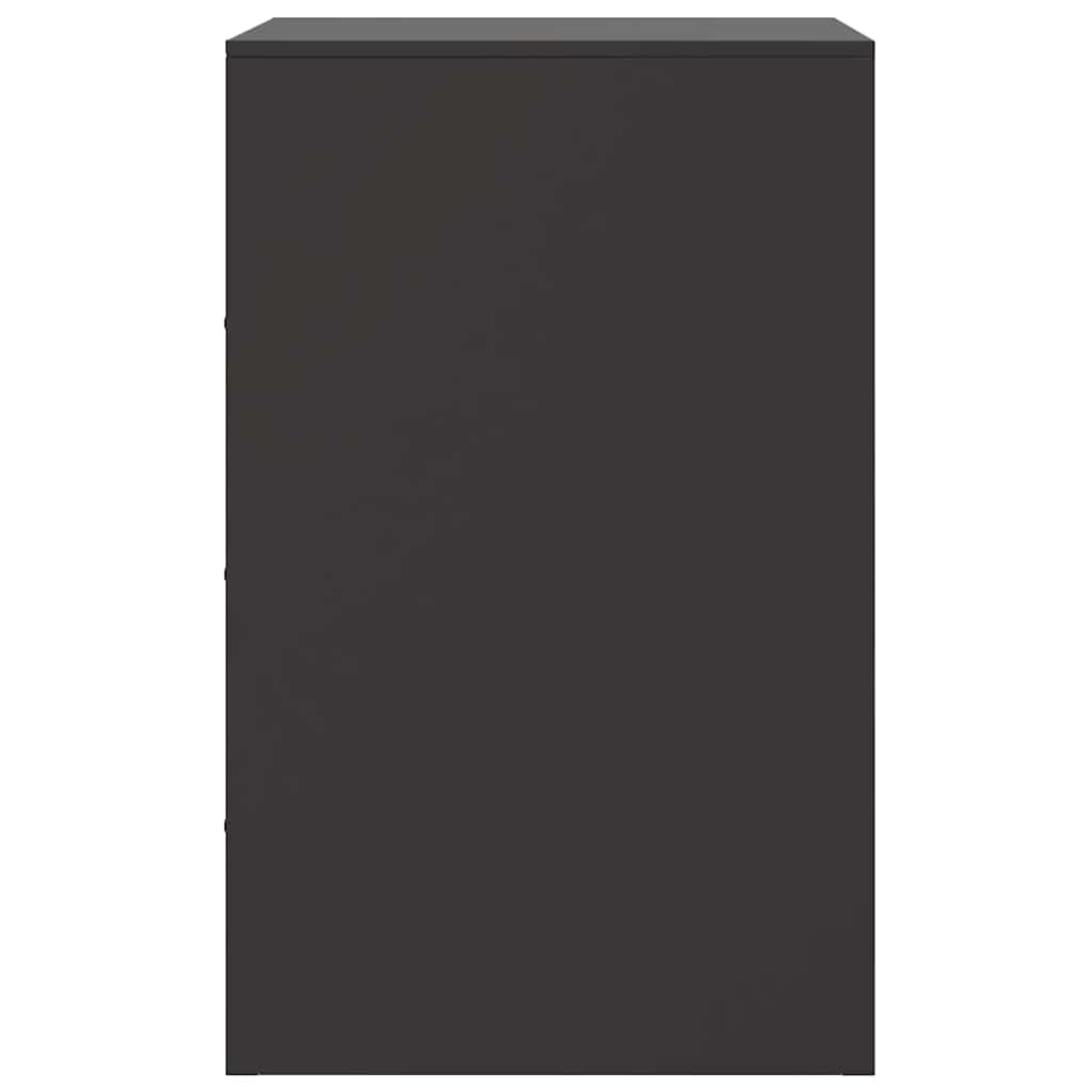 vidaXL Szafki nocne, 2 szt., czarne, 34,5x39x62 cm, stal