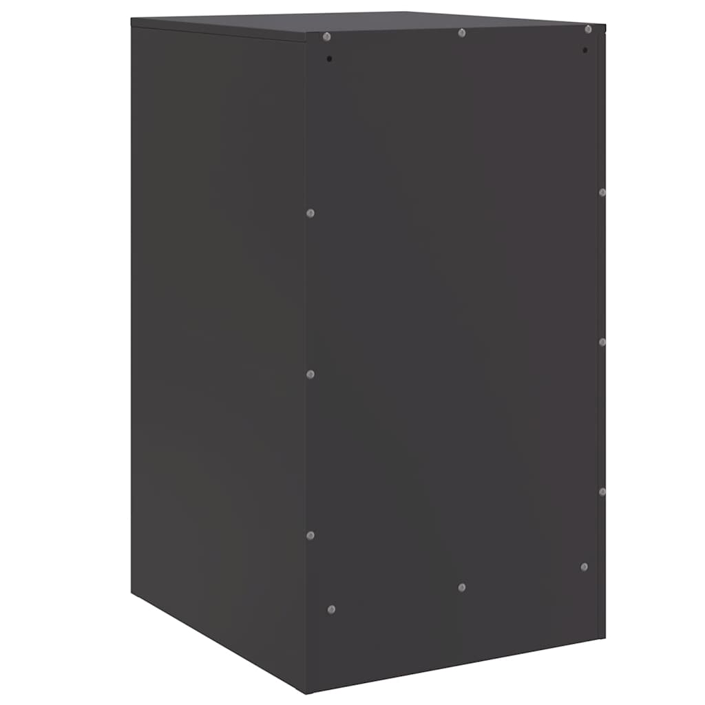 vidaXL Szafki nocne, 2 szt., czarne, 34,5x39x62 cm, stal