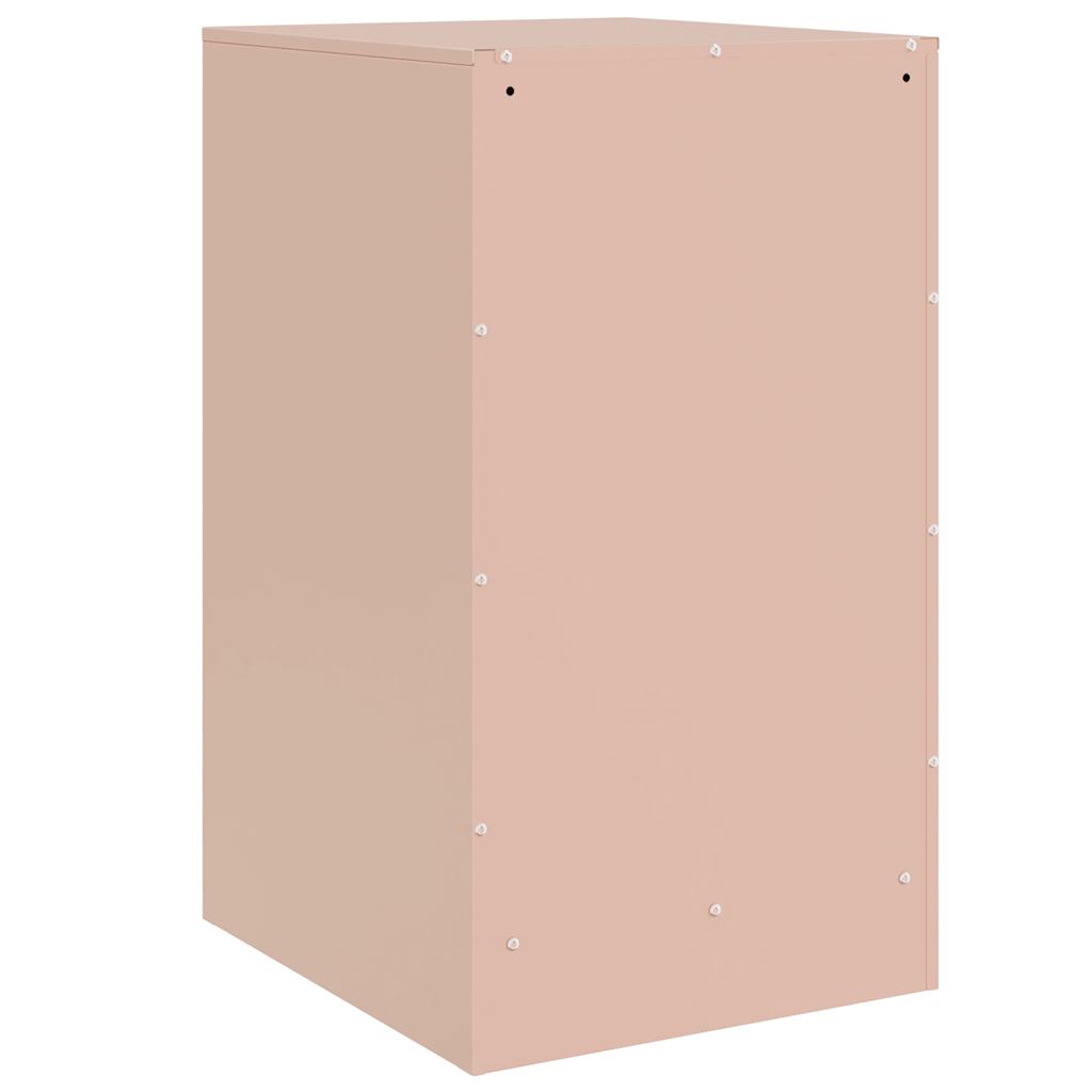 vidaXL Szafki nocne, 2 szt., różowe, 34,5x39x62 cm, stal