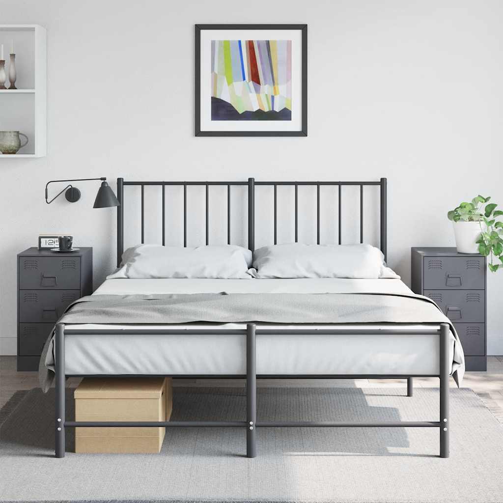 vidaXL Szafki nocne, 2 szt., antracytowe, 34,5x39x62 cm, stal