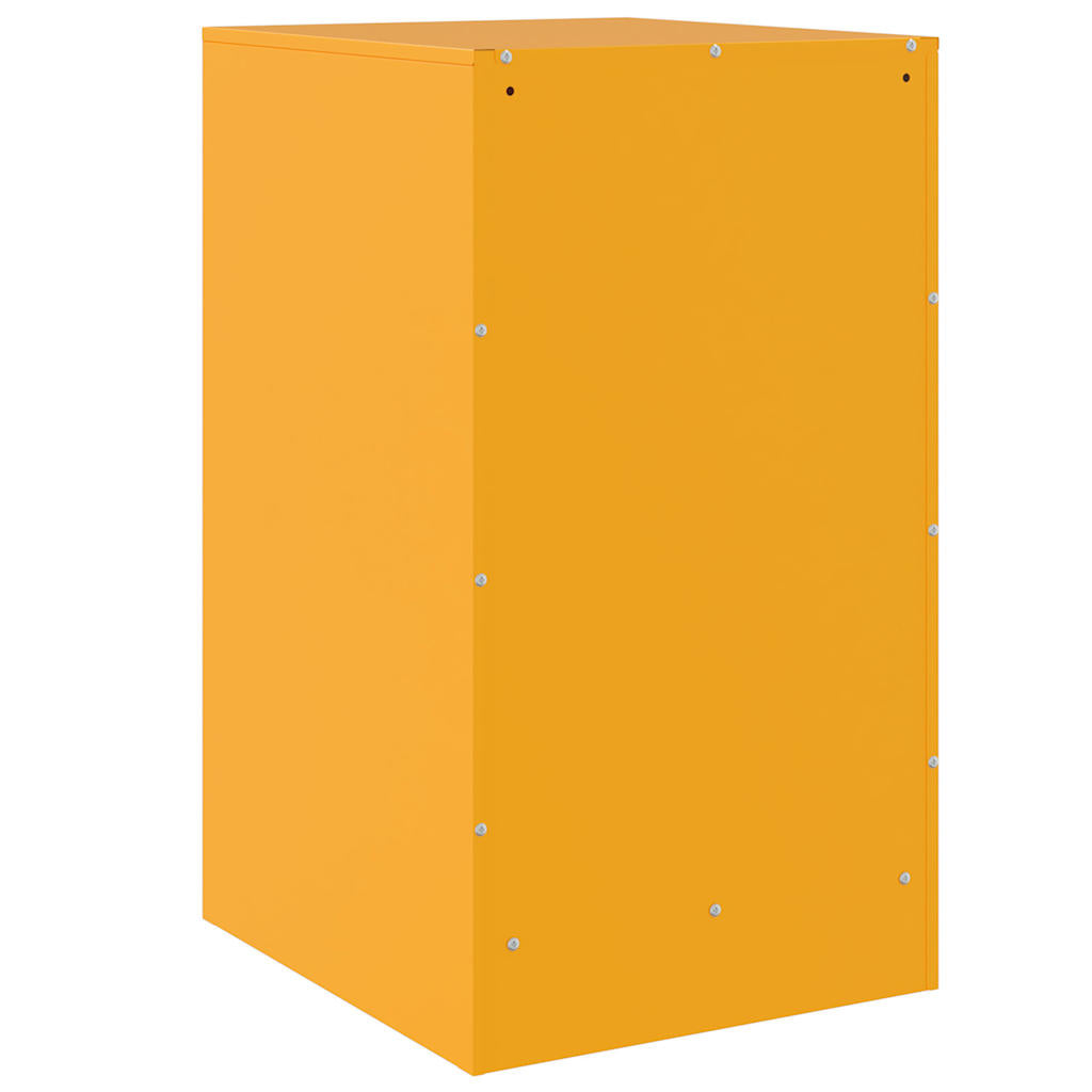 vidaXL Szafki nocne, 2 szt., musztardowe, 34,5x39x62 cm, stal