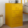 vidaXL Szafki nocne, 2 szt., musztardowe, 34,5x39x62 cm, stal