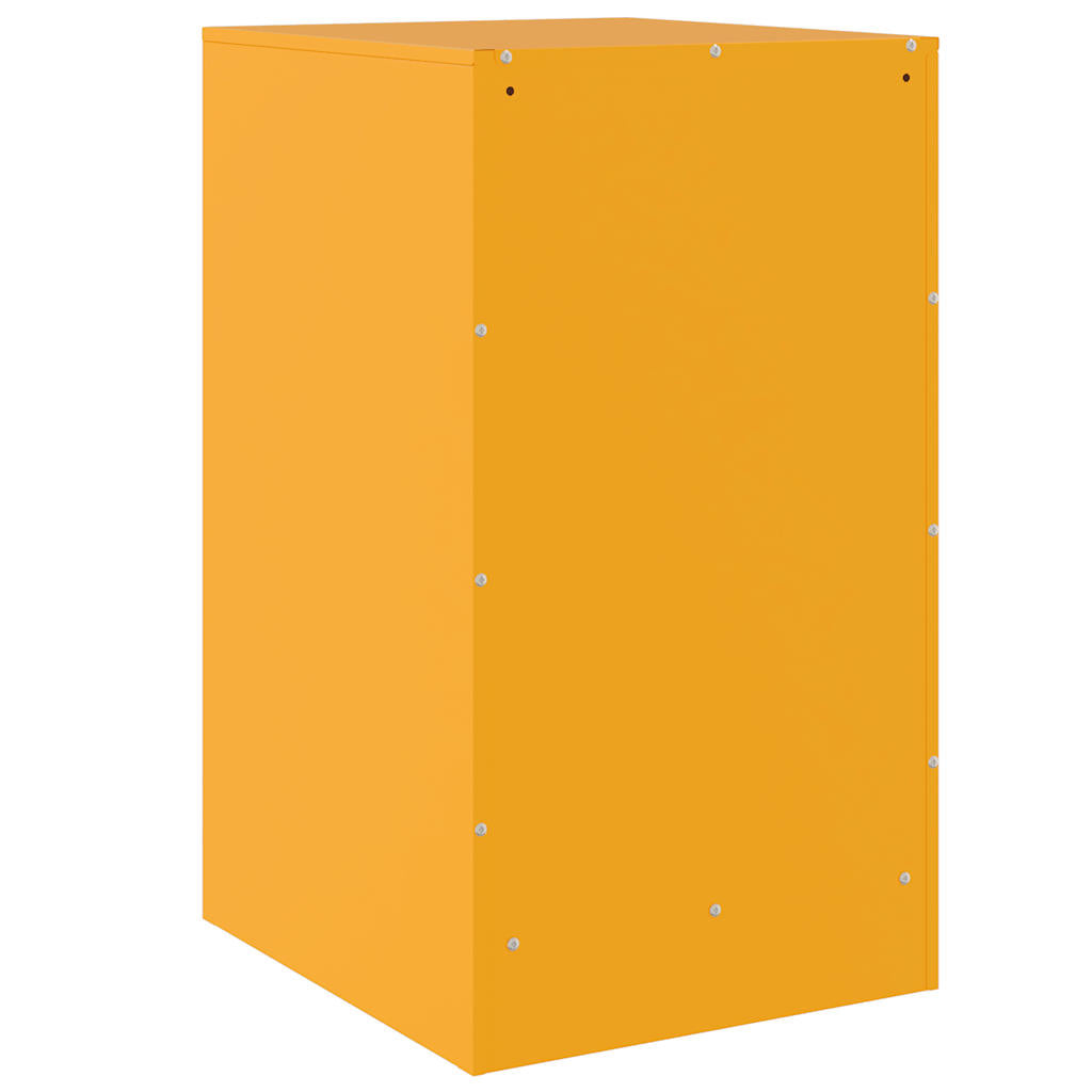 vidaXL Szafki nocne, 2 szt., musztardowe, 34,5x39x62 cm, stal
