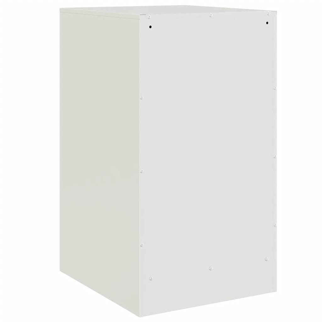 vidaXL Szafka nocna, biała, 34,5x39x62 cm, stal