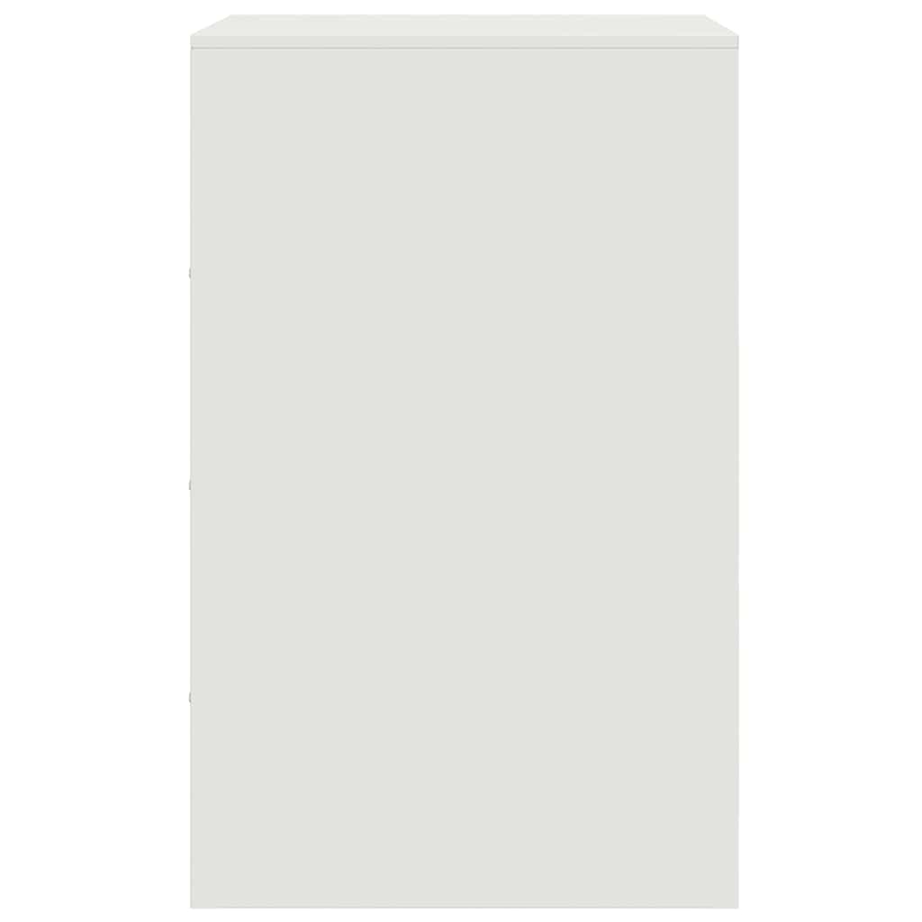 vidaXL Szafki nocne, 2 szt., białe, 34,5x39x62 cm, stal