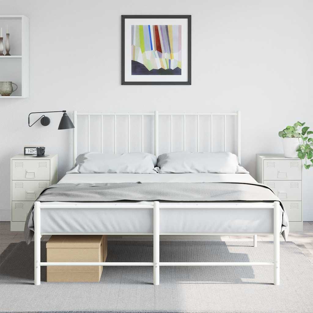vidaXL Szafki nocne, 2 szt., białe, 34,5x39x62 cm, stal