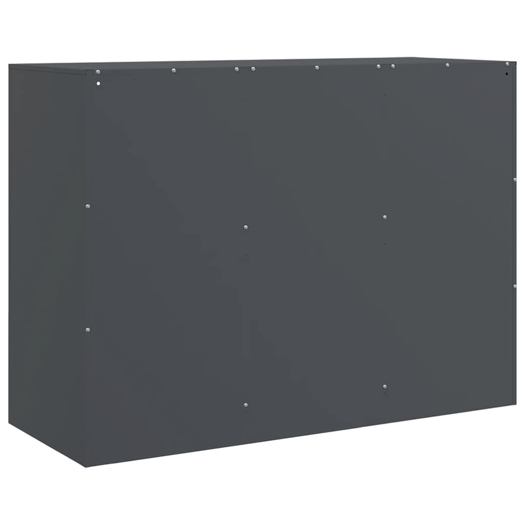 vidaXL Szafka boczna, antracytowa, 99x39x73 cm, stal
