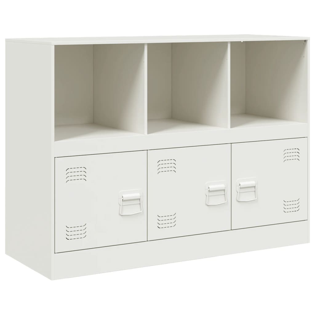 vidaXL Szafka boczna, biała, 99x39x73 cm, stal