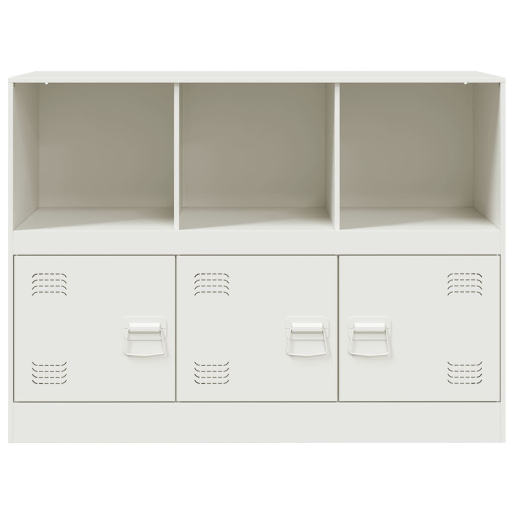 vidaXL Szafka boczna, biała, 99x39x73 cm, stal