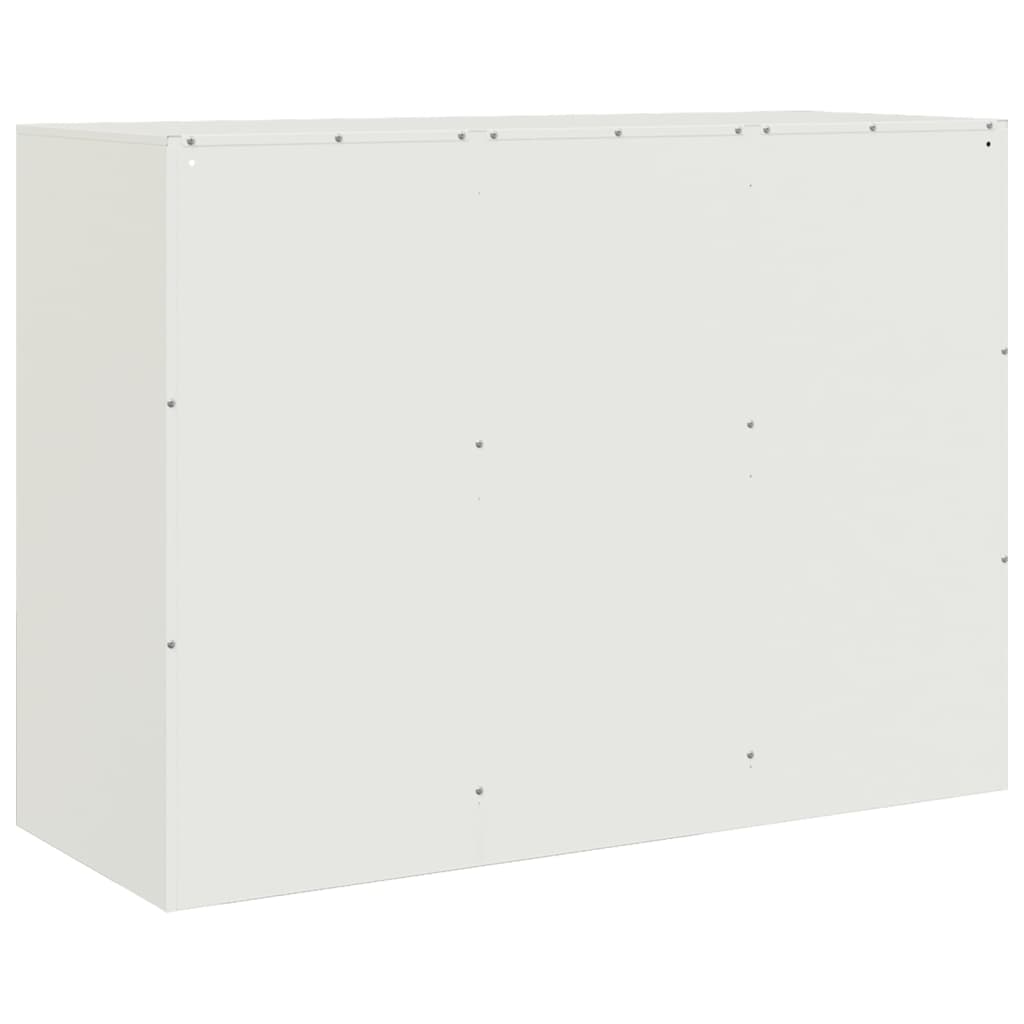 vidaXL Szafka boczna, biała, 99x39x73 cm, stal