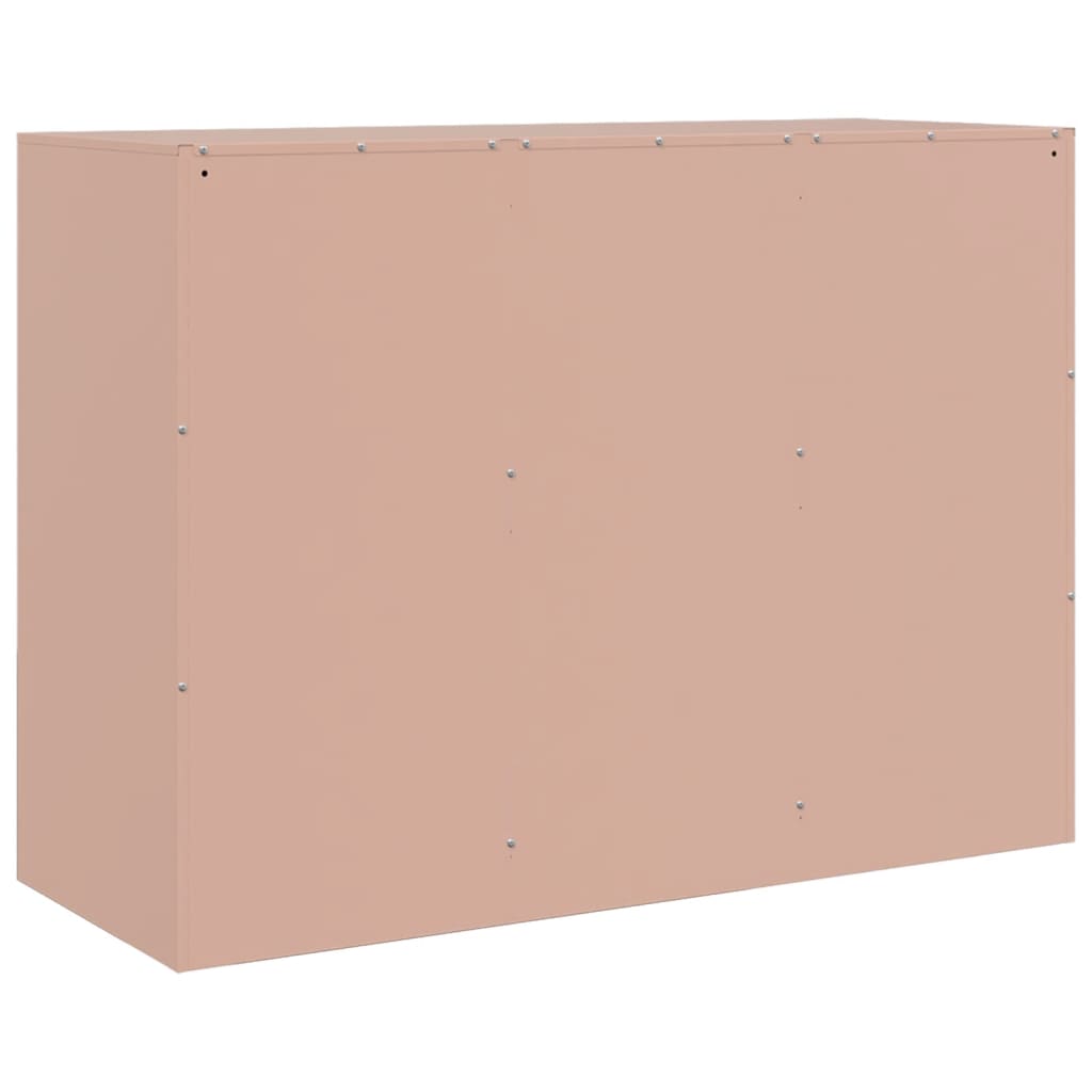vidaXL Szafka boczna, różowa, 99x39x73 cm, stal