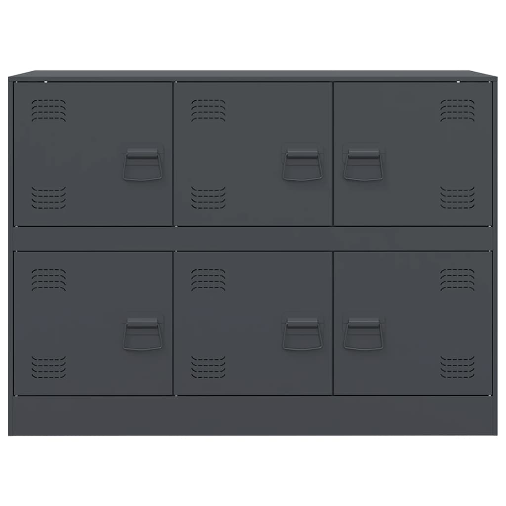 vidaXL Szafka boczna, antracytowa, 99x39x73 cm, stal