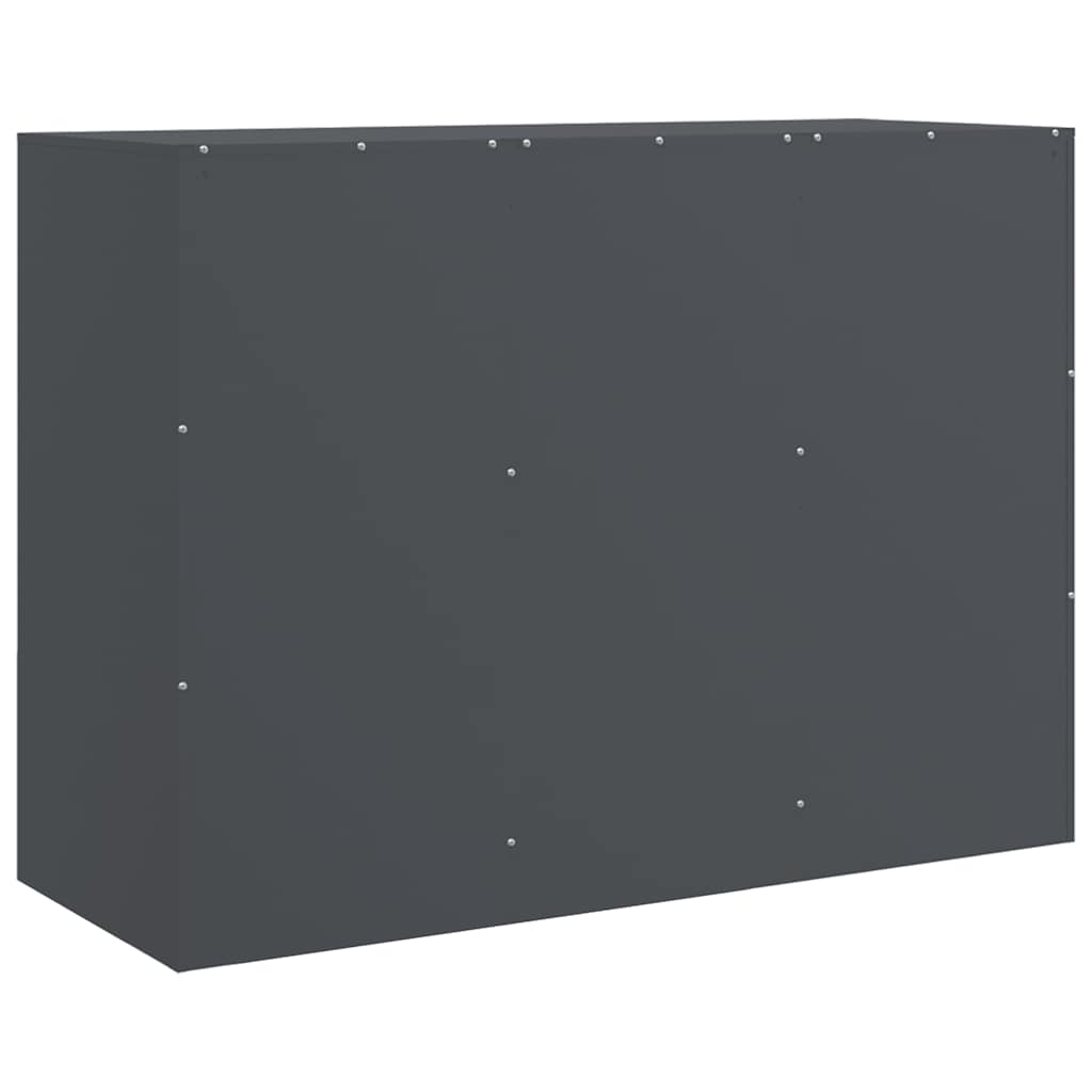 vidaXL Szafka boczna, antracytowa, 99x39x73 cm, stal