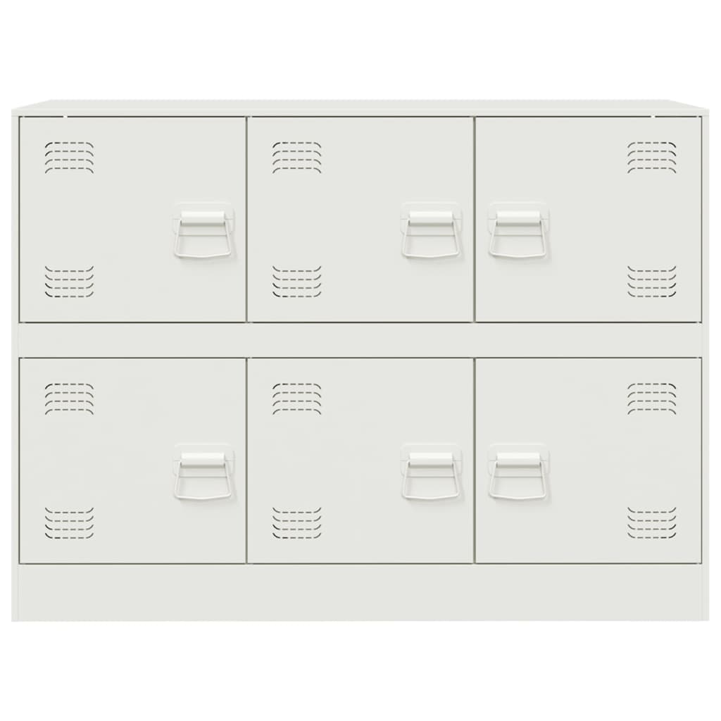 vidaXL Szafka boczna, biała, 99x39x73 cm, stal