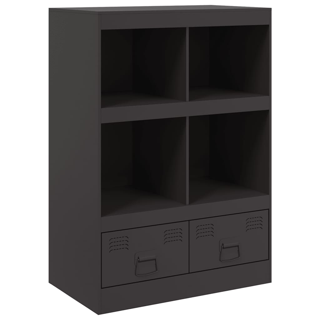 vidaXL Szafka, czarna, 67x39x95 cm, stal