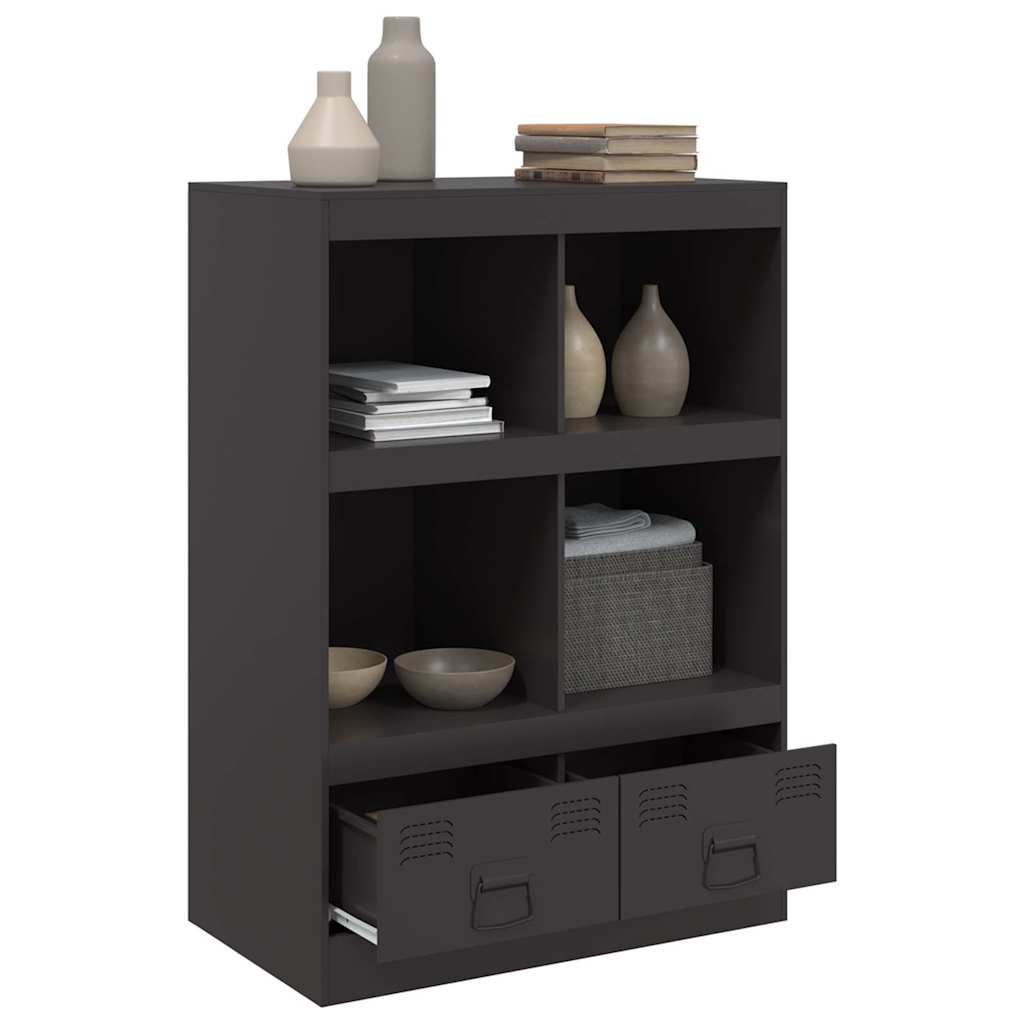 vidaXL Szafka, czarna, 67x39x95 cm, stal