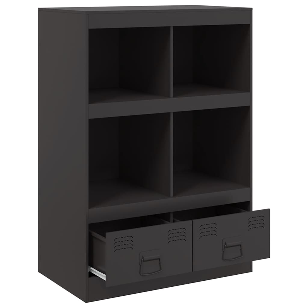 vidaXL Szafka, czarna, 67x39x95 cm, stal