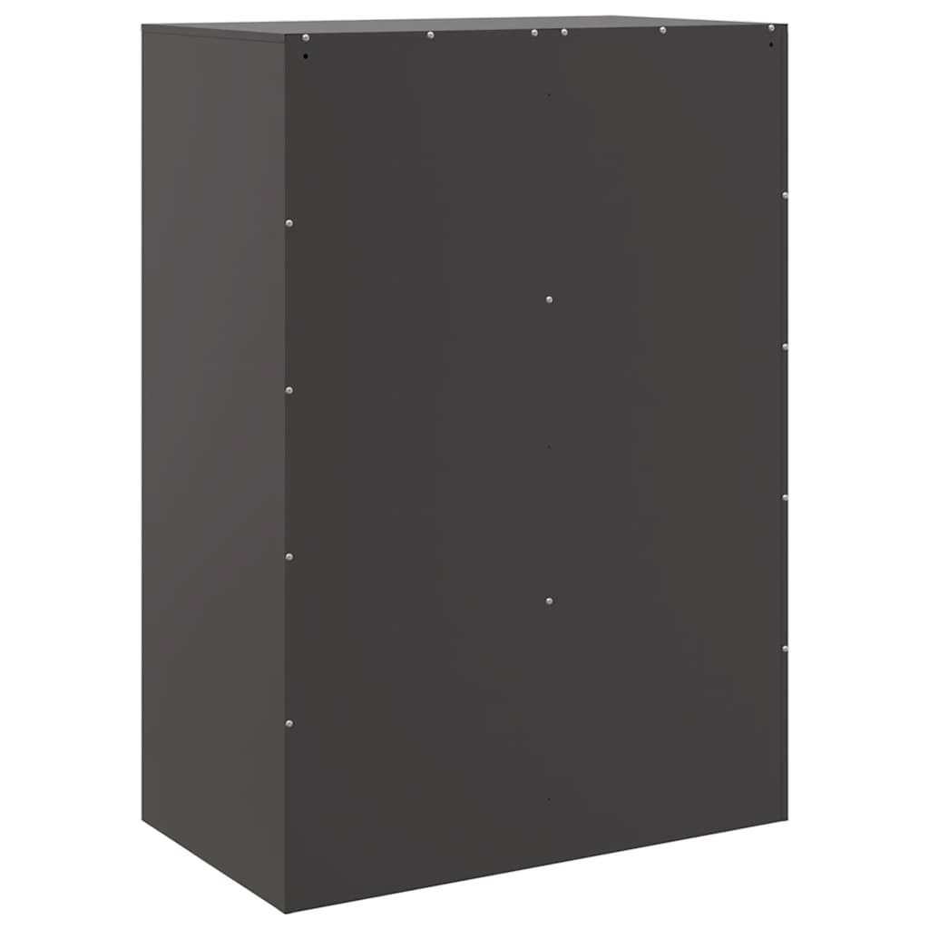 vidaXL Szafka, czarna, 67x39x95 cm, stal