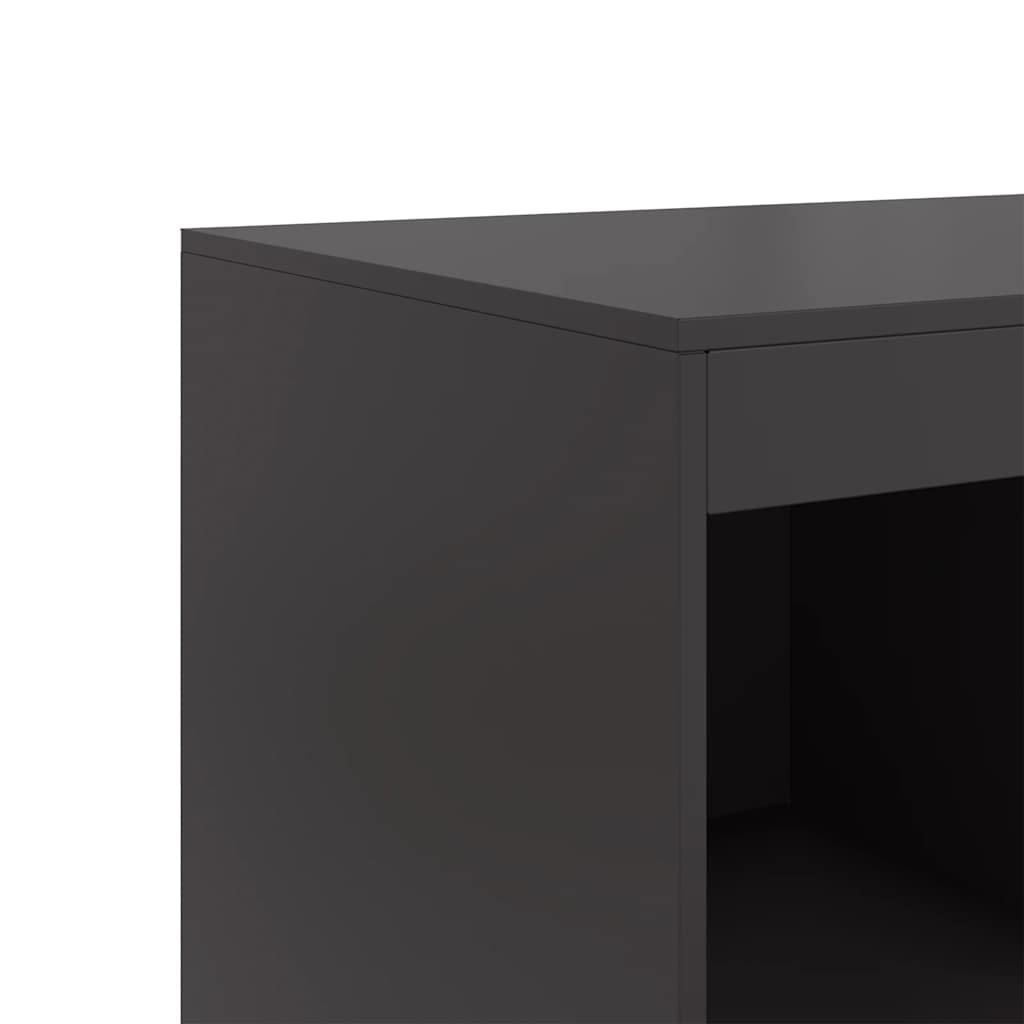 vidaXL Szafka, czarna, 67x39x95 cm, stal
