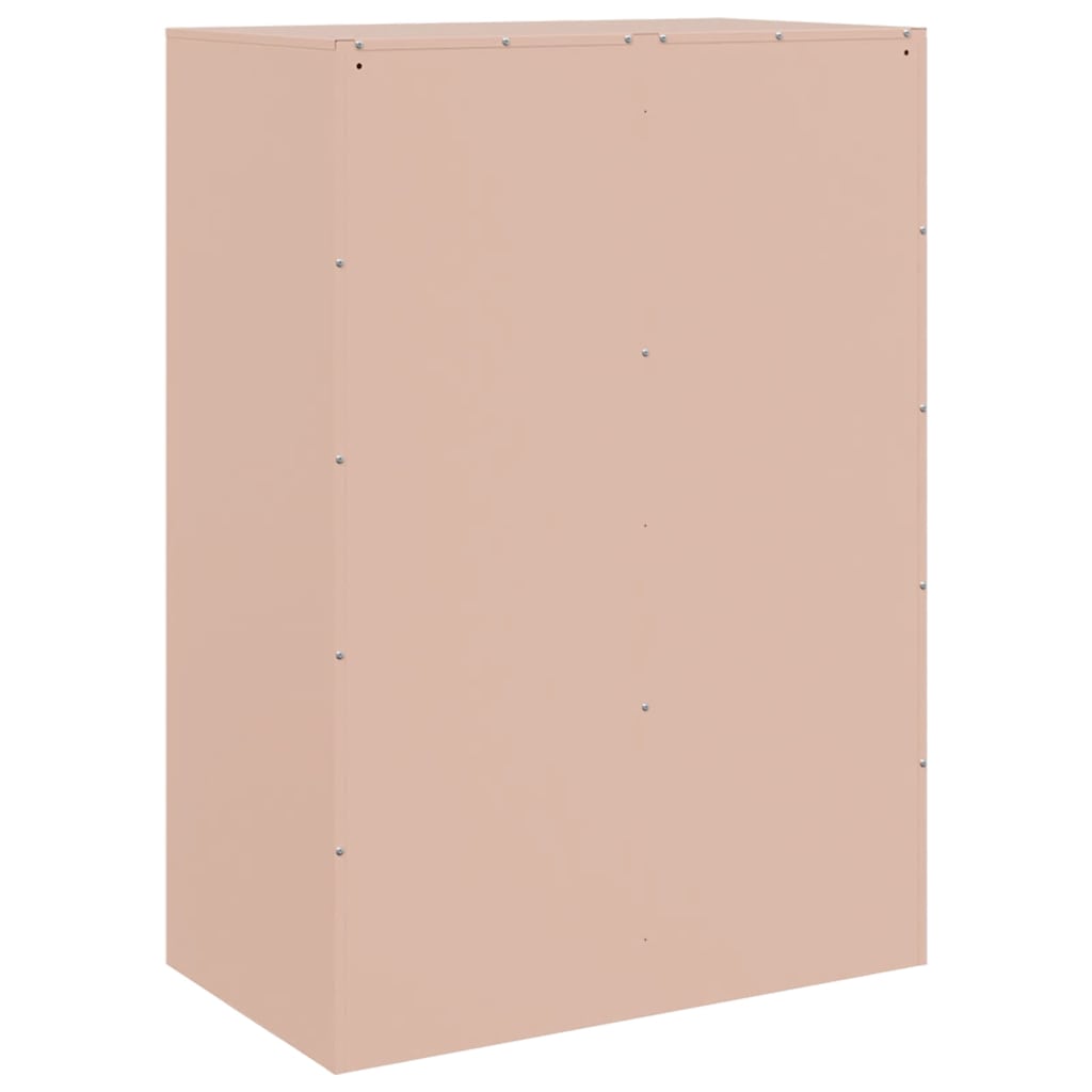 vidaXL Szafka, różowa, 67x39x95 cm, stal