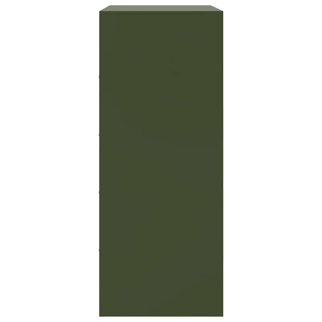 vidaXL Szafka, oliwkowa, 67x39x95 cm, stal
