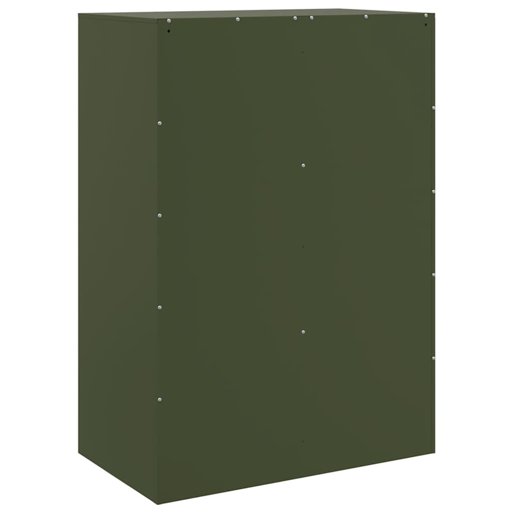 vidaXL Szafka, oliwkowa, 67x39x95 cm, stal
