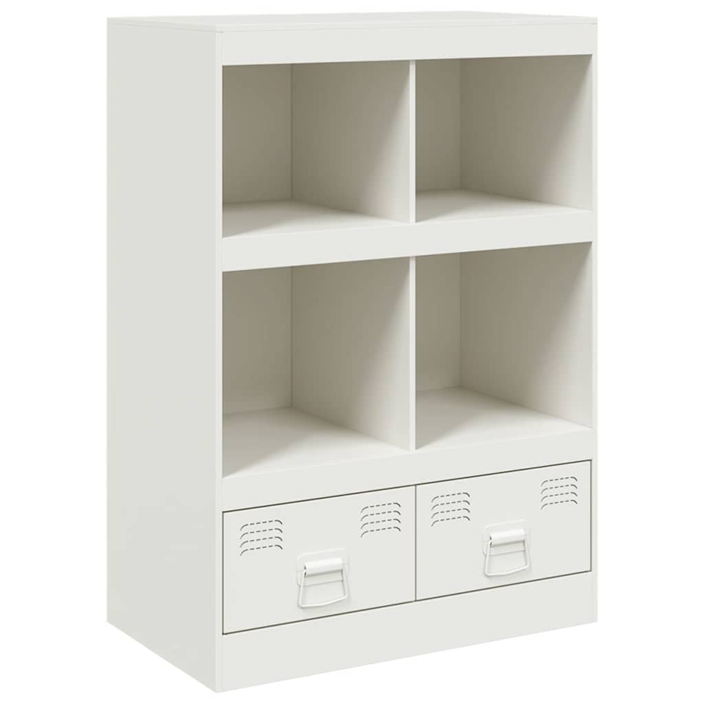 vidaXL Szafka, biała, 67x39x95 cm, stal