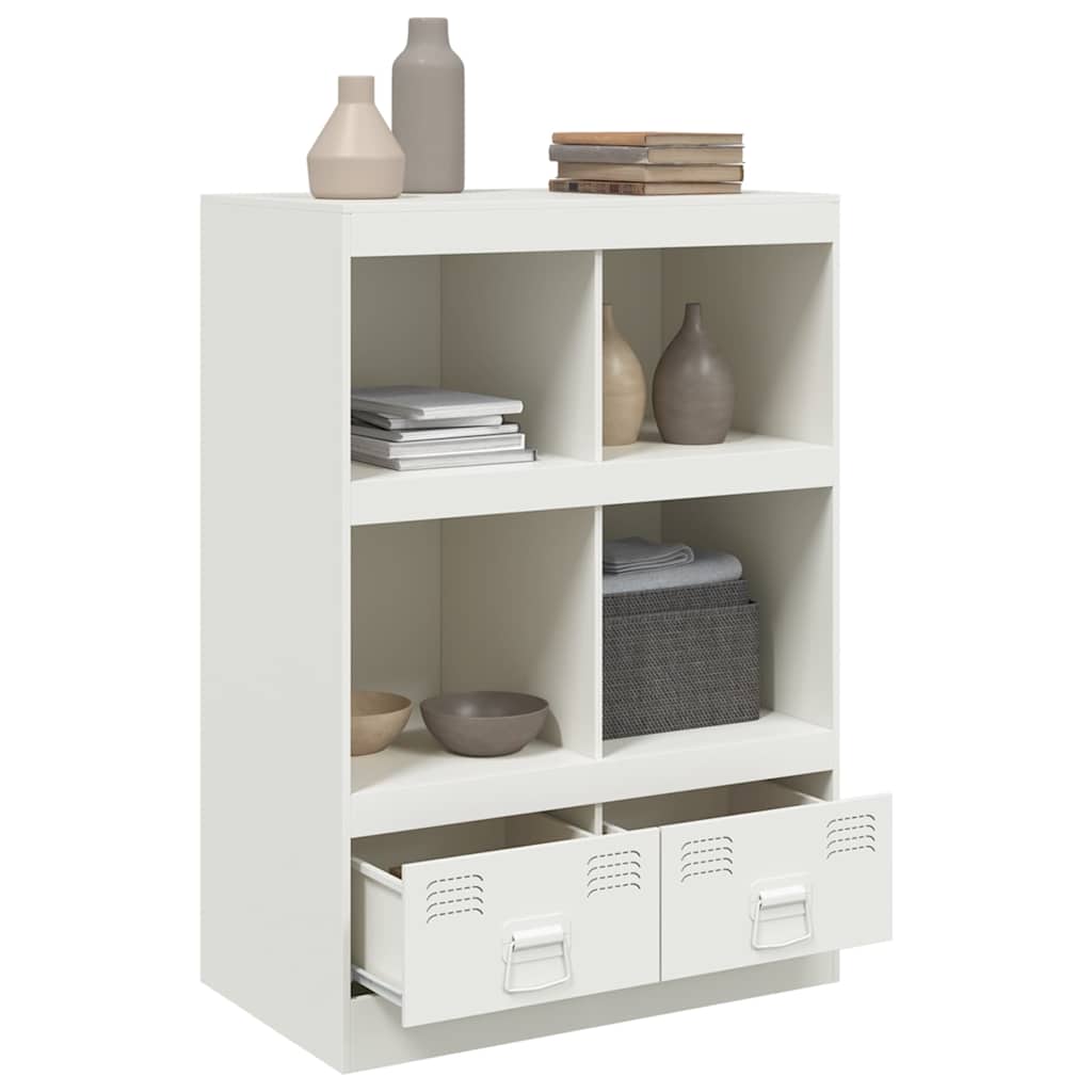 vidaXL Szafka, biała, 67x39x95 cm, stal