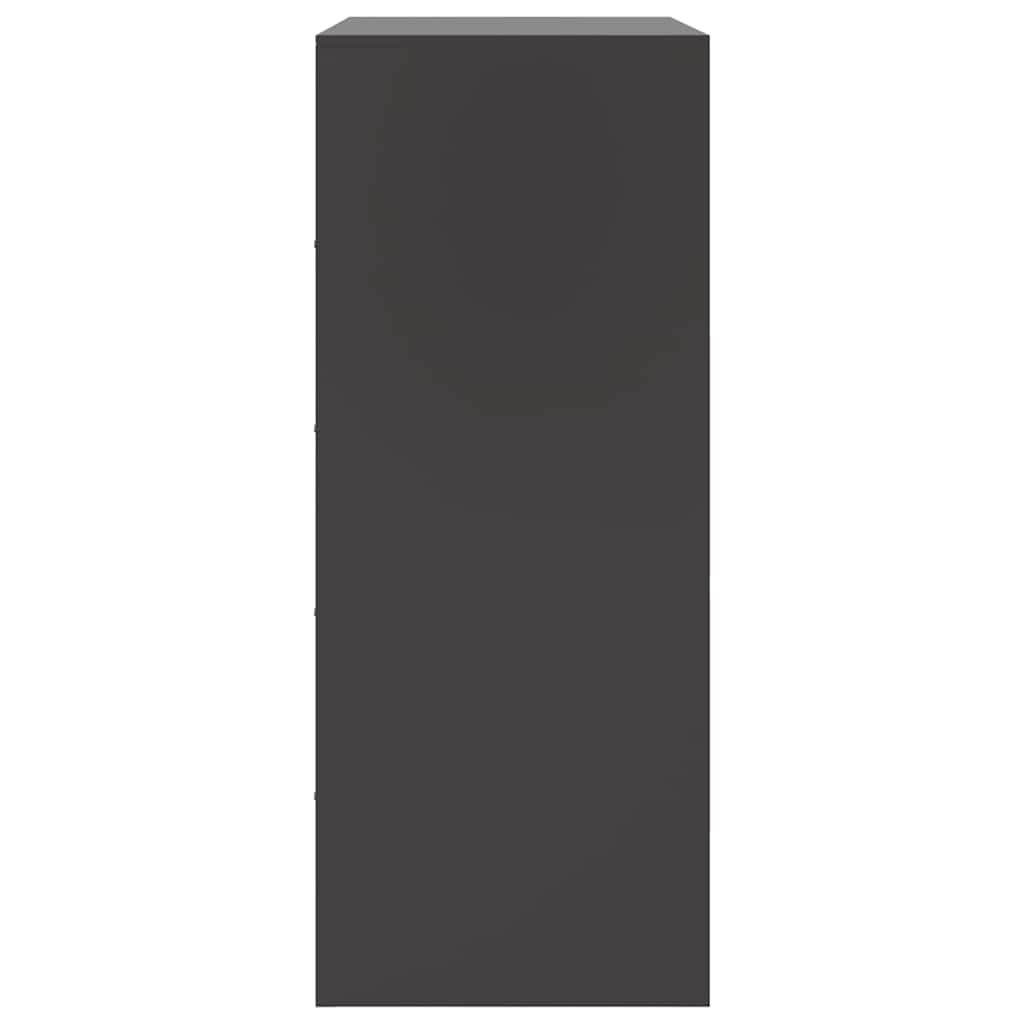 vidaXL Szafka, czarna, 67x39x95 cm, stal