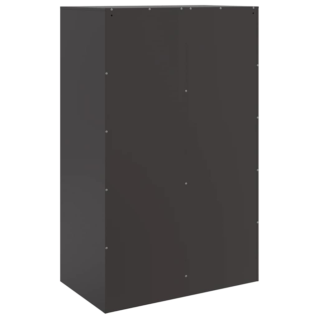 vidaXL Szafka, czarna, 67x39x95 cm, stal