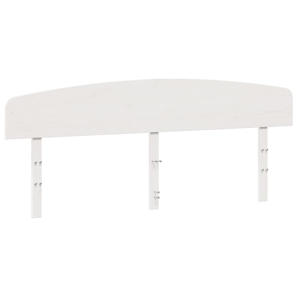 vidaXL Wezgłowie do łóżka, białe, 200 cm, lite drewno sosnowe