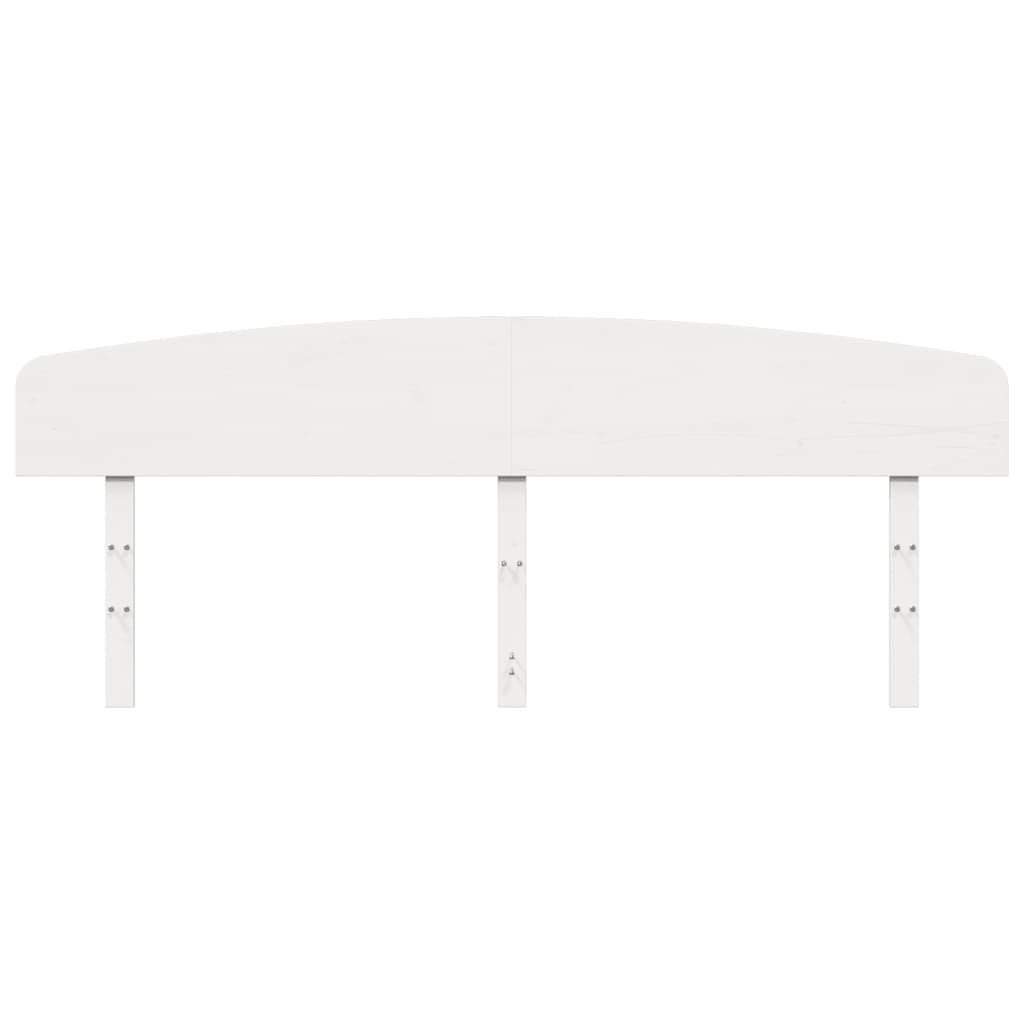 vidaXL Wezgłowie do łóżka, białe, 200 cm, lite drewno sosnowe