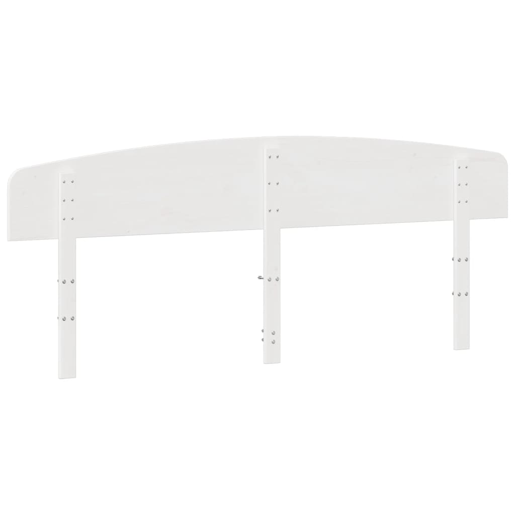 vidaXL Wezgłowie do łóżka, białe, 200 cm, lite drewno sosnowe