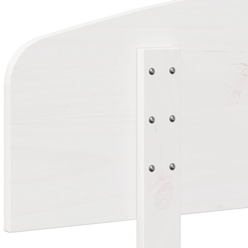 vidaXL Wezgłowie do łóżka, białe, 200 cm, lite drewno sosnowe